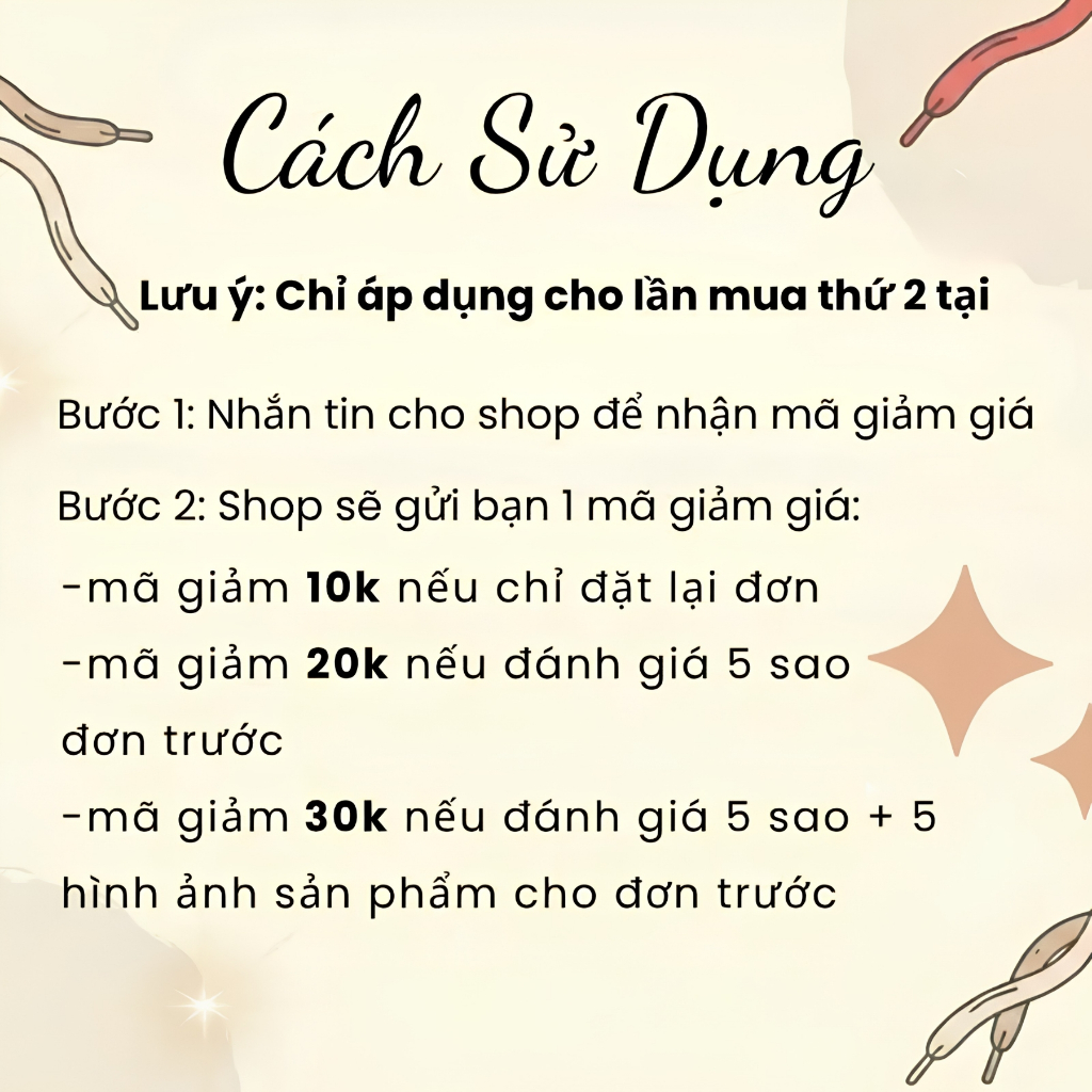 (CHỈ TẶNG KHÔNG BÁN) Quà Tặng Dưới Dạng Voucher cho đơn hàng mua tại shop lần sau