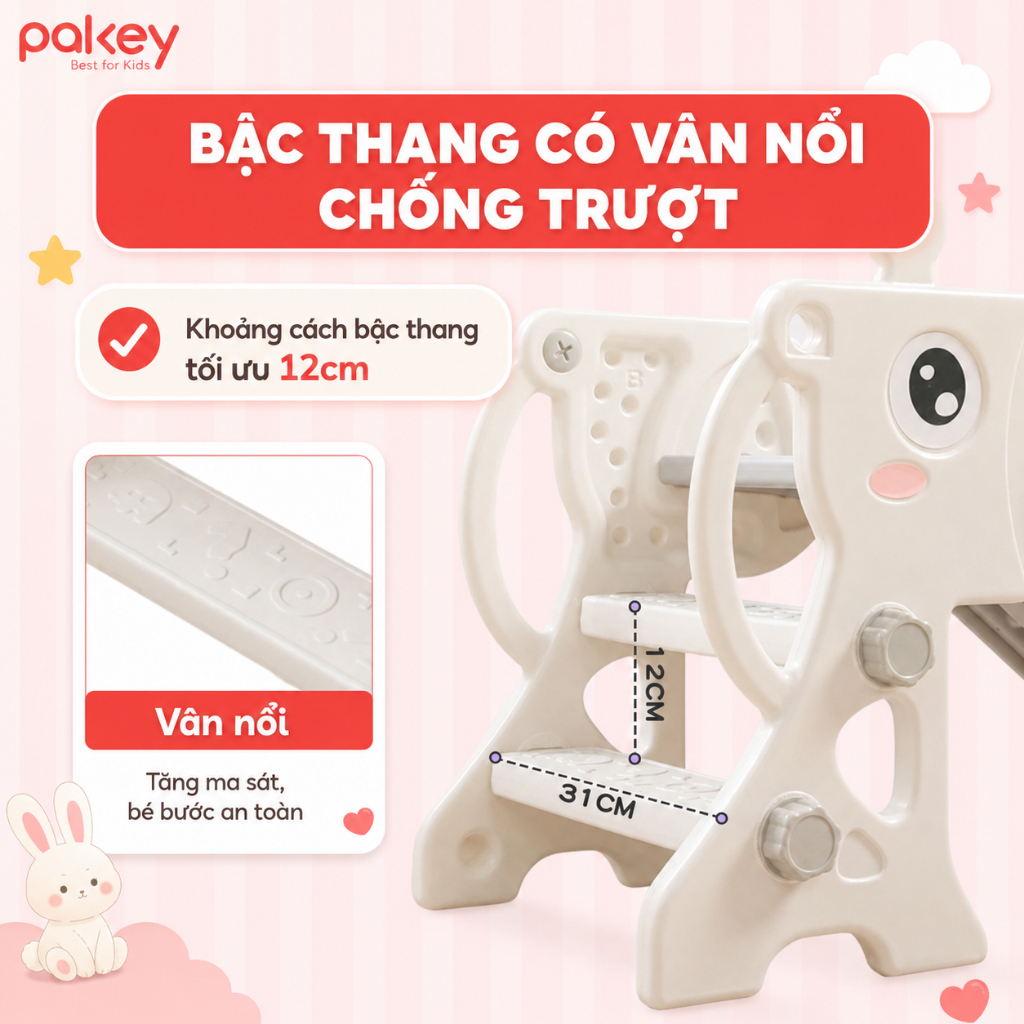 [Ship Hoả Tốc] Cầu Trượt Cho Bé Trong Nhà, Ngoài Trời Hình Hươu Có Kèm Vòng Bóng Rổ Và Bóng Rổ Mẫu Mới 2026 - KS04