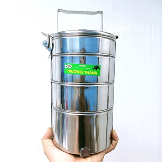 Cặp Lồng Inox 304 Trường Thành 14cm - Camen Đựng Cơm Thức Ăn Dày Dặn, An Toàn Sức Khỏe