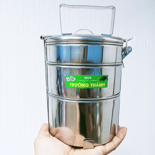 Cặp Lồng Inox 304 Trường Thành 14cm - Camen Đựng Cơm Thức Ăn Dày Dặn, An Toàn Sức Khỏe