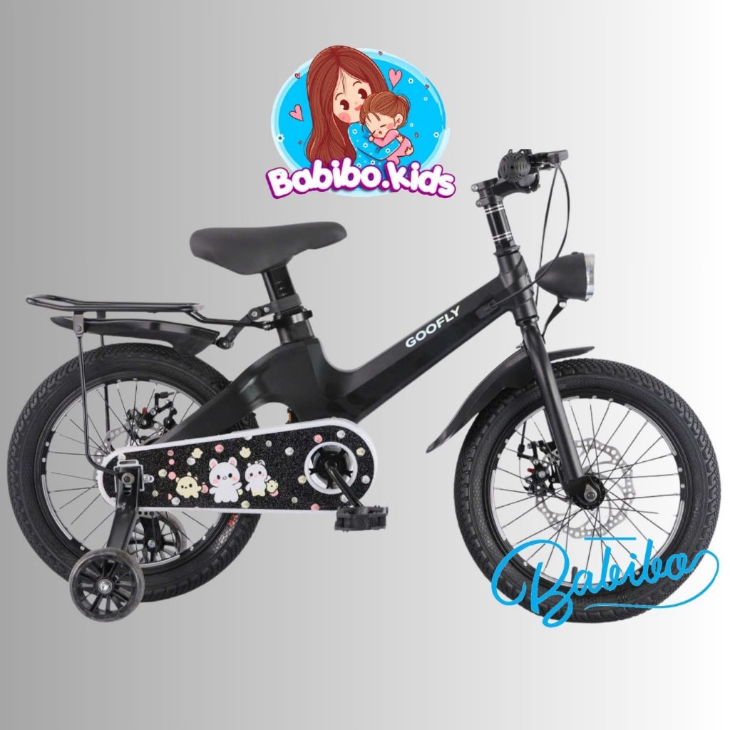 Xe đạp trẻ em khung nhôm phanh đĩa, xe đạp cho bé BABIBOKIDS từ 2 đến 12 tuổi (HÀNG CAO CẤP)