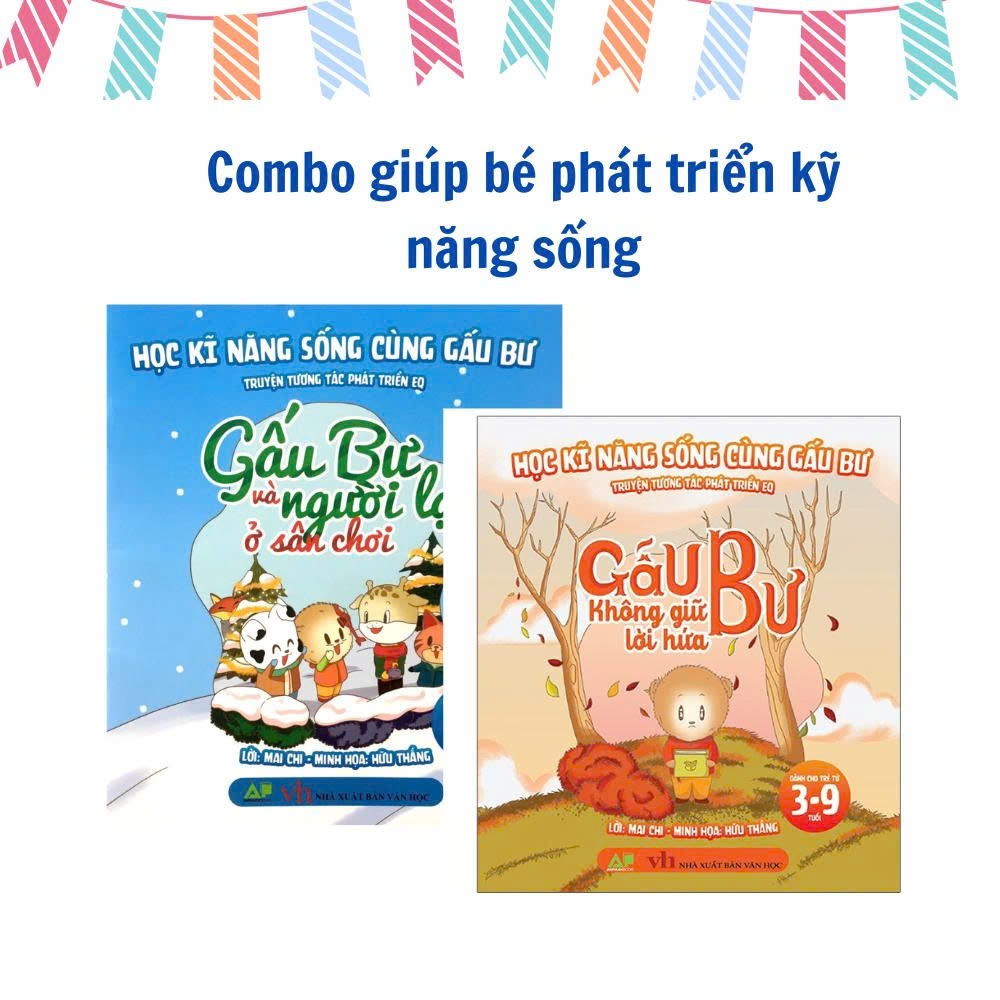 Bộ Sách Học Kỹ Năng Sống Cùng Gấu Bư cho bé 3-9 tuổi - An Phước Books