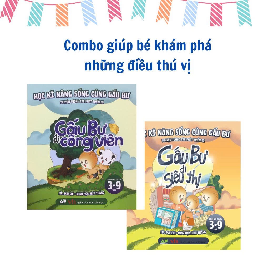 Bộ Sách Học Kỹ Năng Sống Cùng Gấu Bư cho bé 3-9 tuổi - An Phước Books