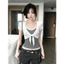 Set Áo Nữ 2 Món Cardigan Trắng Tay Ngắn Kèm Áo Hai Dây Sọc – Áo Phối Layer Thời Trang Mùa Hè