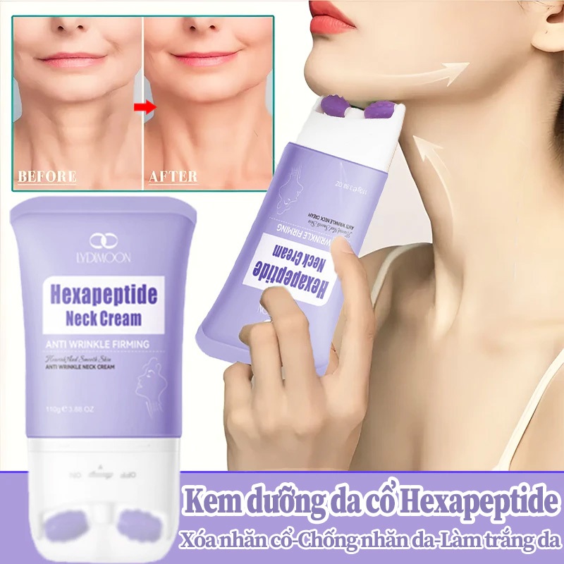 Kem Dưỡng Cổ Giảm Nếp Nhăn, Săn Chắc, Dưỡng Ẩm Làm Sáng Da, Collagen Peptide LYDIMOON 110g