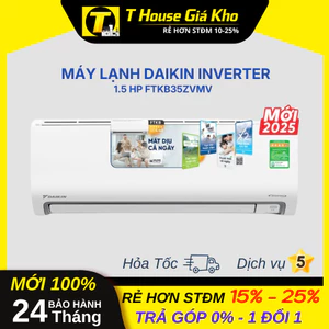 Daikin Inverter 1.5 HP FTKB35ZVMVBH Tiết Kiệm Điện Độ Bền Bỉ Cao 36 Tháng