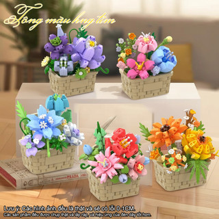 Bộ Xếp Hình Giỏ Hoa 3D DIY, Đồ Chơi Lắp Ráp Sáng Tạo, Trang Trí Bàn Học, Quà Tặng Bé Gái，Quà Tặng Sinh Nhật Hot
