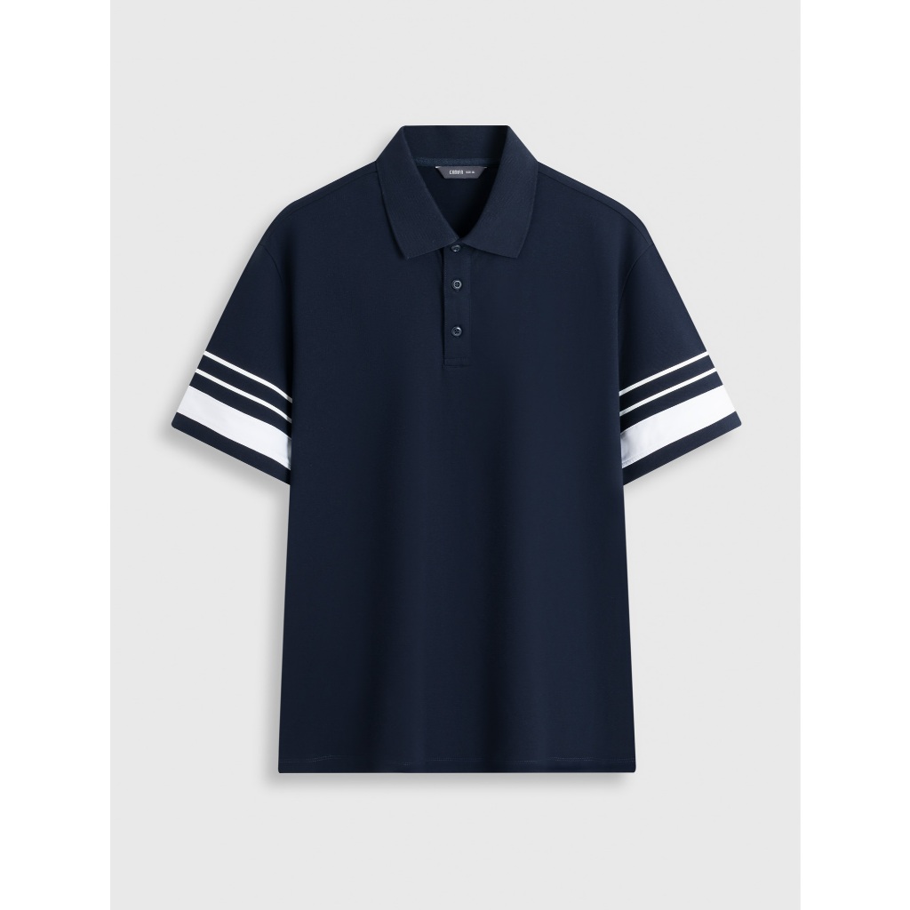 Áo polo nam CANIFA cổ bẻ cộc tay phối màu chất liệu co giãn thoáng khí 8TP26S011