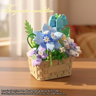 Bộ Xếp Hình Giỏ Hoa 3D DIY, Đồ Chơi Lắp Ráp Sáng Tạo, Trang Trí Bàn Học, Quà Tặng Bé Gái，Quà Tặng Sinh Nhật Hot