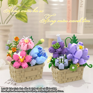 Bộ Xếp Hình Giỏ Hoa 3D DIY, Đồ Chơi Lắp Ráp Sáng Tạo, Trang Trí Bàn Học, Quà Tặng Bé Gái，Quà Tặng Sinh Nhật Hot