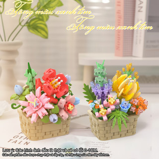 Bộ Xếp Hình Giỏ Hoa 3D DIY, Đồ Chơi Lắp Ráp Sáng Tạo, Trang Trí Bàn Học, Quà Tặng Bé Gái，Quà Tặng Sinh Nhật Hot