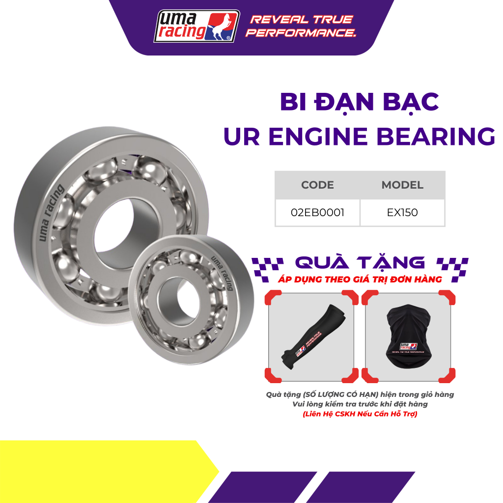 Bi Đạn Bạc Uma Racing UR ENGINE BEARING - Dành Cho Dòng Exciter 150