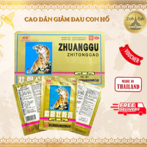 CAO DÁN GIẢM ĐAU CON HỔ/CỌP 5 CHỮ - 1 GÓI 4 MIẾNG - SHOP DẦU DOKRAK