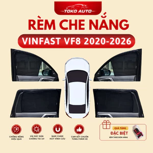 Rèm che nắng xe Vinfast VF8 2020-Nay, Bộ 4 tấm 4 cửa chắn nắng vừa khít form xe, nam châm hút mạnh