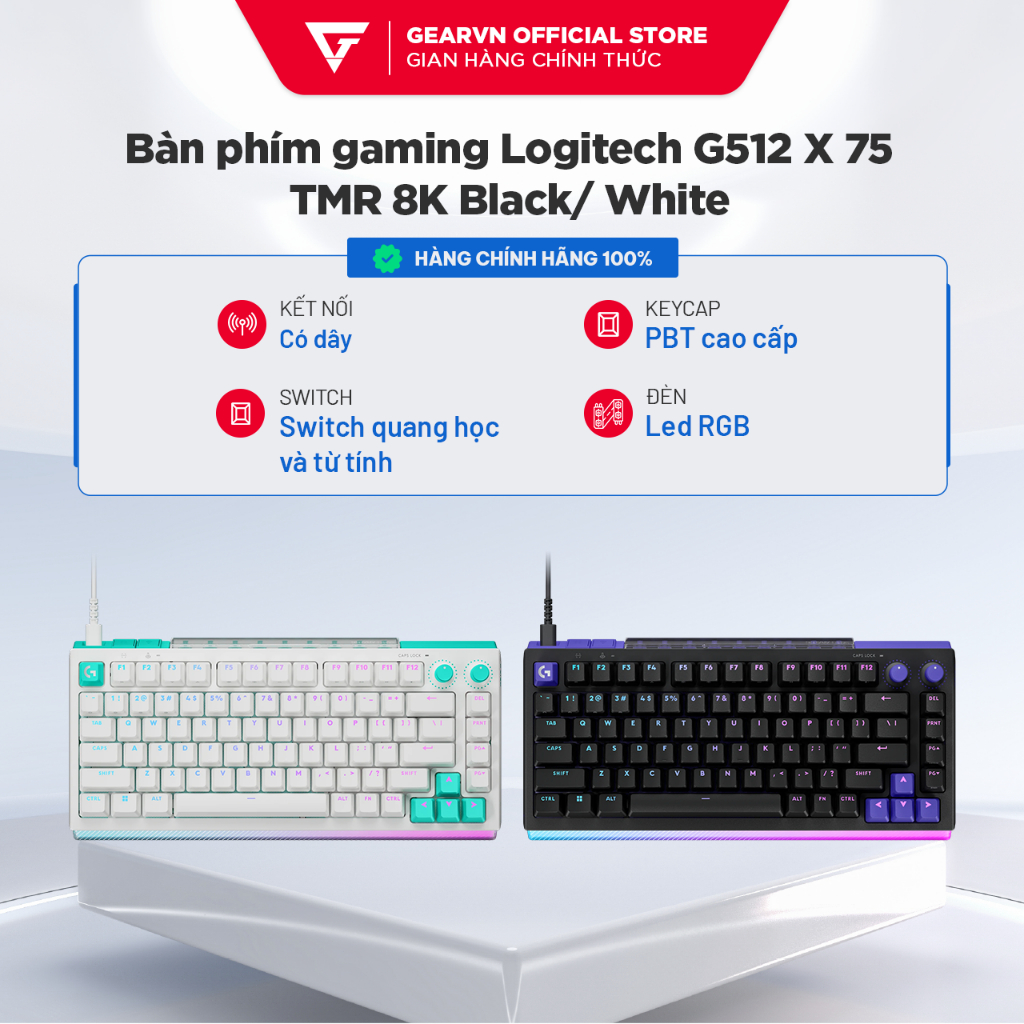 Bàn phím gaming Logitech G512 X 75 TMR 8K