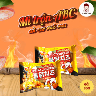 Mì gói mì trộn gà cay phô mai ABC 80g ăn liền tiện lợi dễ chế biến hương vị hài hòa - Pi Hàng Thái