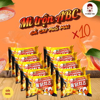 Mì gói mì trộn gà cay phô mai ABC 80g ăn liền tiện lợi dễ chế biến hương vị hài hòa - Pi Hàng Thái