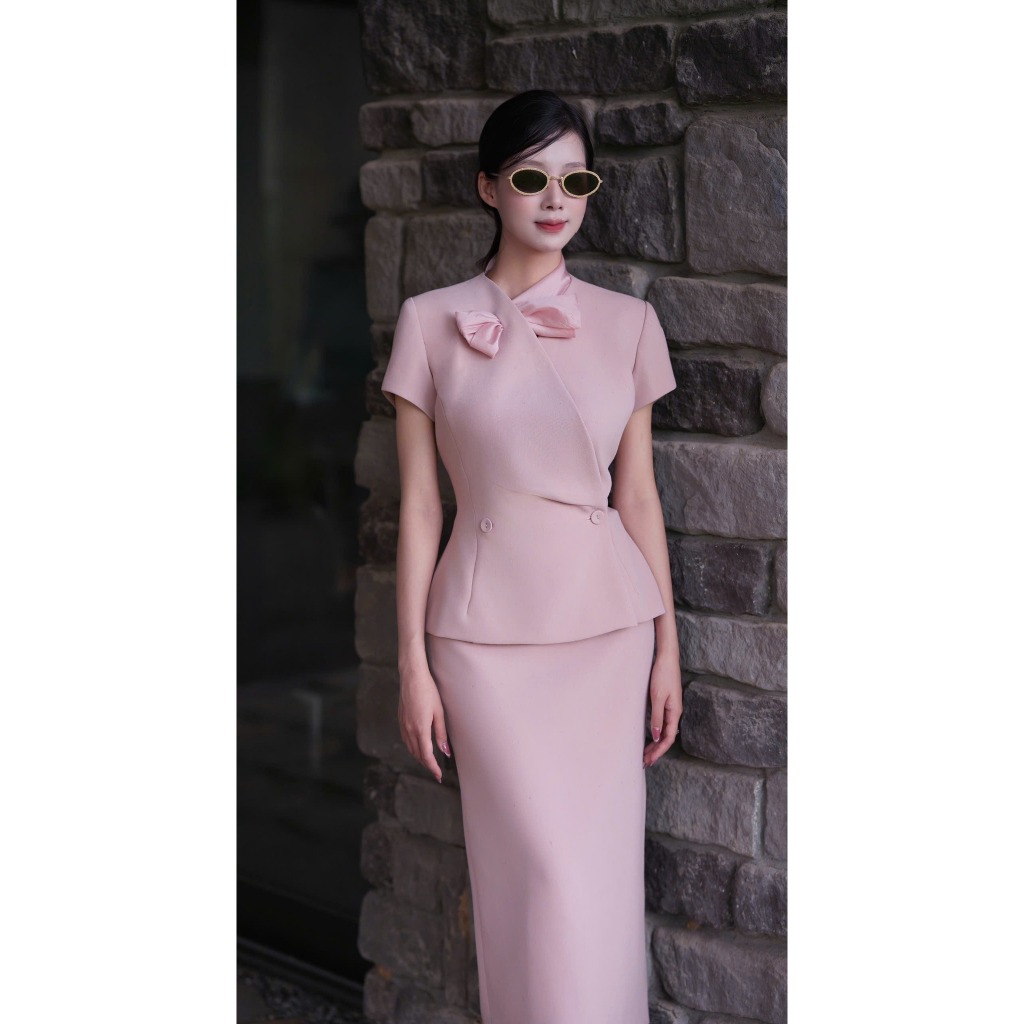 MINELEGÁNCE | SET ÁO & CHÂN VÁY BÚT CHÌ THANH LỊCH, SANG TRỌNG - MIN150