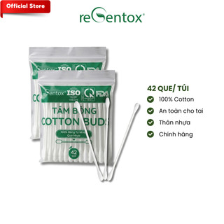 [QÙA TẶNG] Tăm Bông Loại 42 Que/ Túi, Chất Bông Cotton Tự Nhiên, Mềm Êm An Toàn Cho Tai