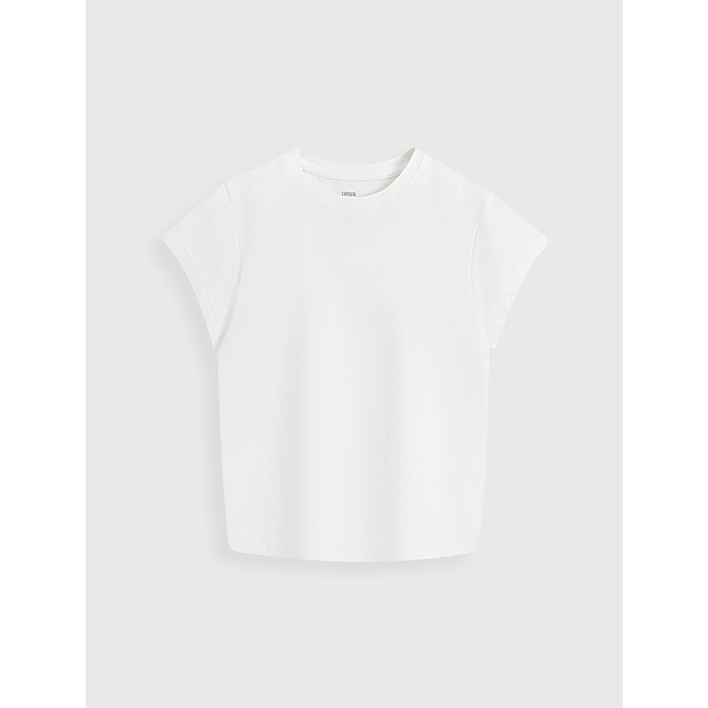 Áo phông nữ CANIFA áo thun dáng ôm vừa chất cotton pha co giãn mềm mại chuẩn OEKO-TEX 6TS26S007