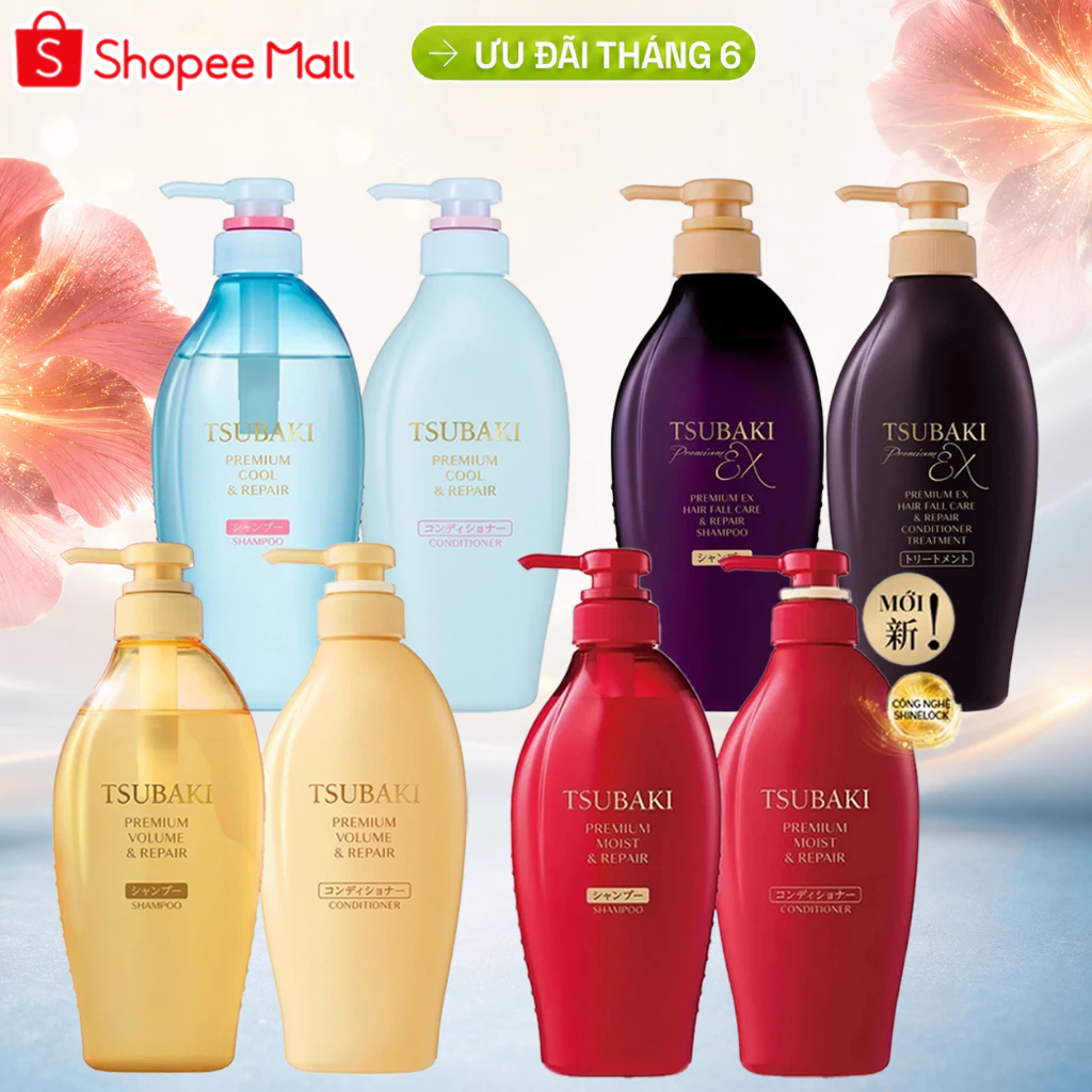 Combo gội xả Tsubaki Premium Repair 490ml