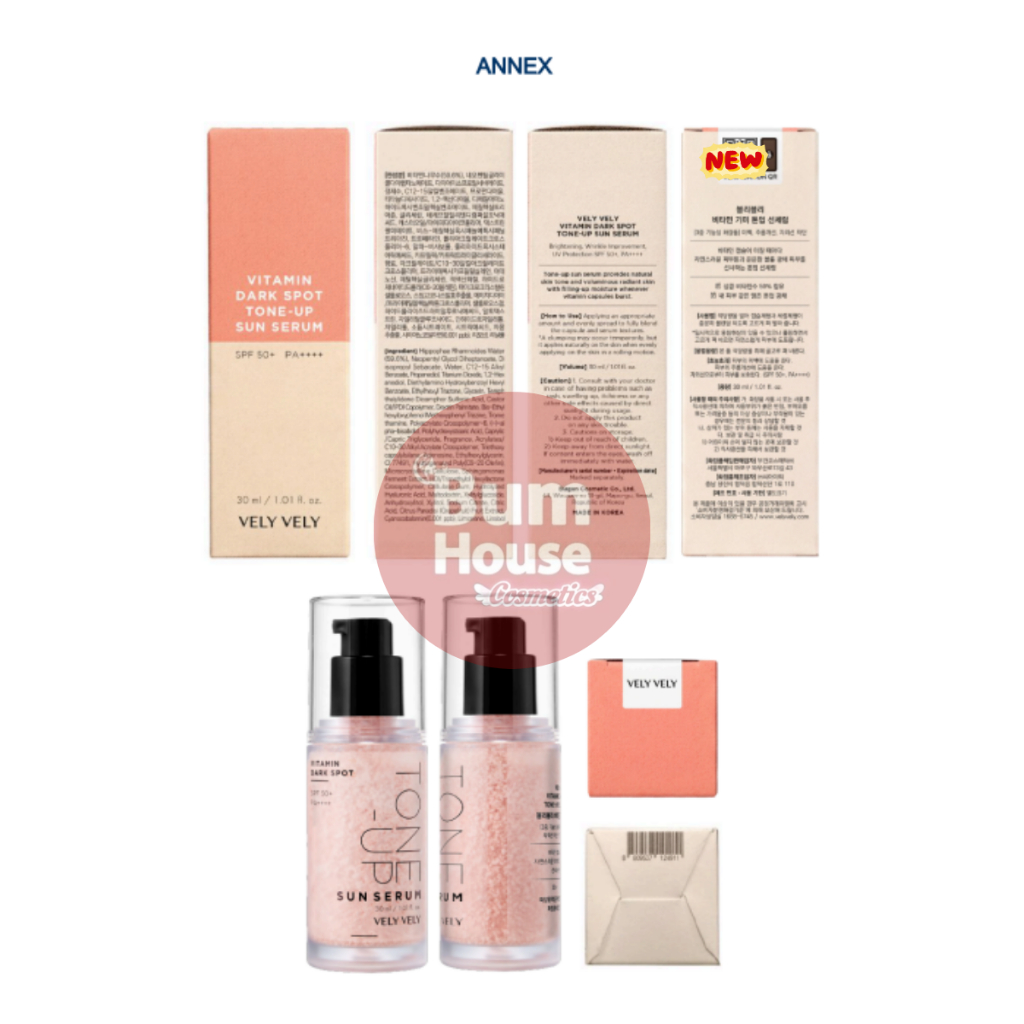 Tinh chất chống nắng nâng tone VELY VELY Vitamin Dark Spot Tone Up Sun Serum SPF50+ PA++++ 30ml_DrG