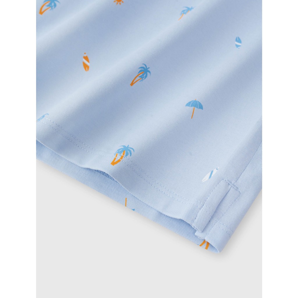 Áo polo bé trai CANIFA cổ bẻ cộc tay in họa tiết form vừa 2TP26S003