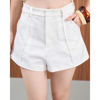 (Bán Lẻ) Set Nữ SHYRUB Áo Kiểu Lệch Vai Đính Hoa Phối Quần Short Basic GOÛT DE JUN