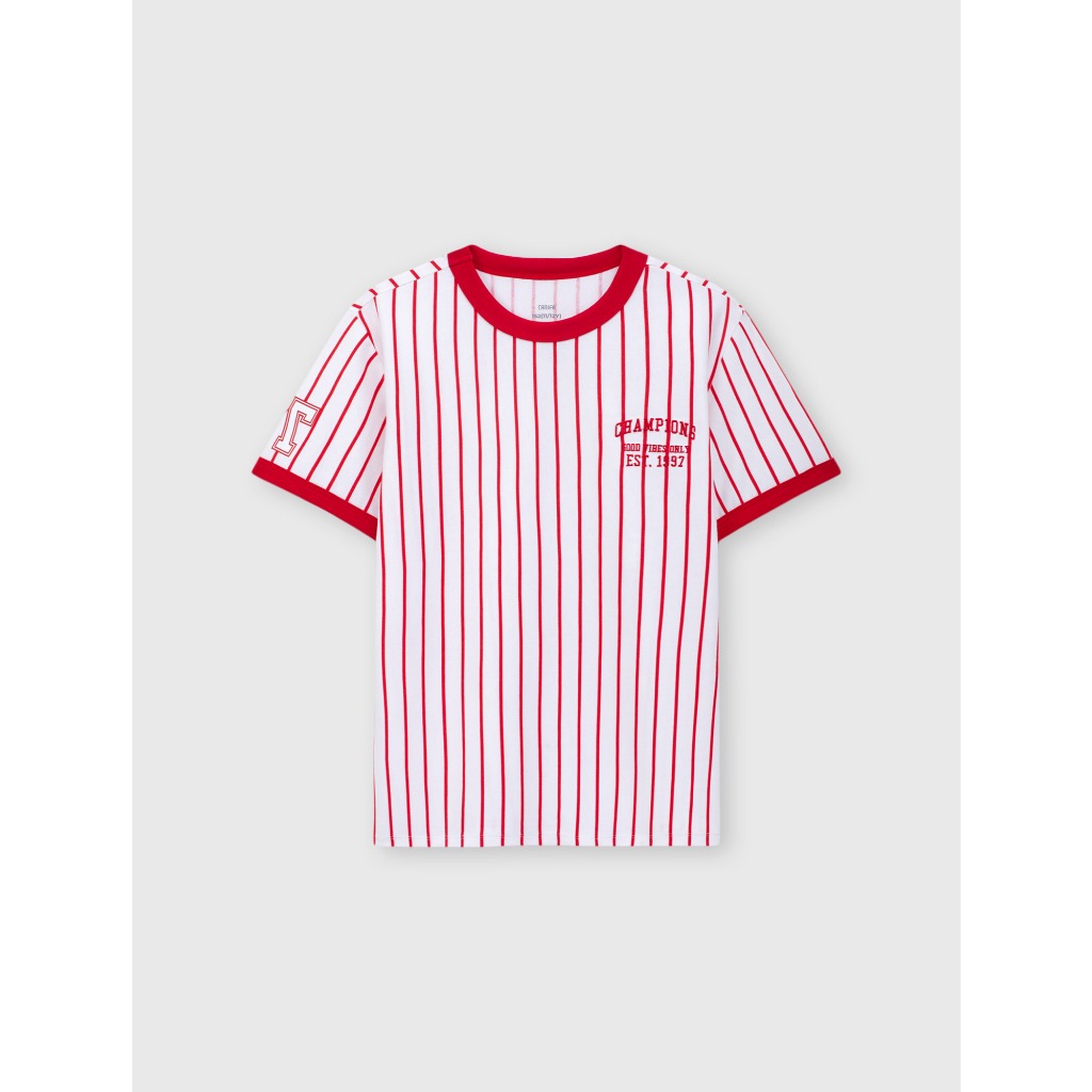 Áo phông unisex trẻ em CANIFA áo thun cộc tay chất liệu cotton mềm mịn mát có hình in 3TS26C006