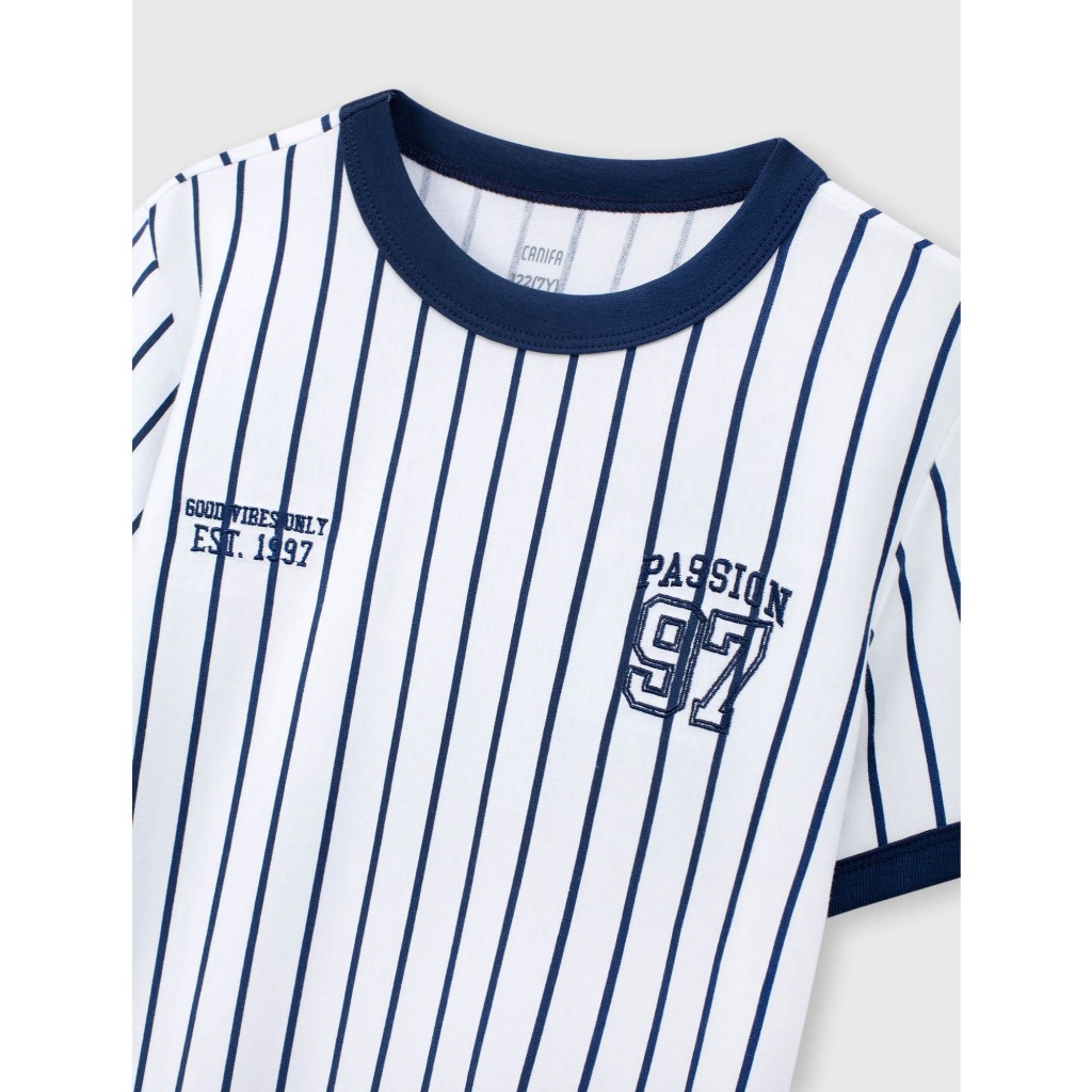 Áo phông unisex trẻ em CANIFA áo thun cộc tay chất liệu cotton mềm mịn mát có hình in 3TS26C006