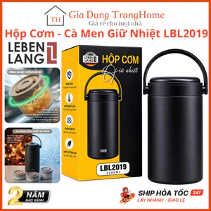Hộp Cơm Giữ Nhiệt Đựng Thức Ăn LBL2019 Lebenlang Chất Liệu Inox 304 Cà Men Gồm 3 Khay - Chính Hãng