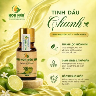 Tinh dầu Chanh nguyên chất - Hoa Nén - Hương thơm mát, thanh lọc không khí - 10ml