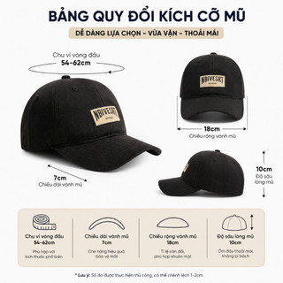 Mũ lưỡi trai thời trang HAZIN thêu chữ basic, form cứng, chất kaki mềm mịn cao cấp thoáng mát, phong cách Hàn Quốc