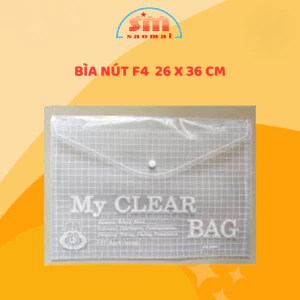 Set Bìa Nút F4 Đựng Tài Liệu, Bìa Nút F4 Nhựa My Clear