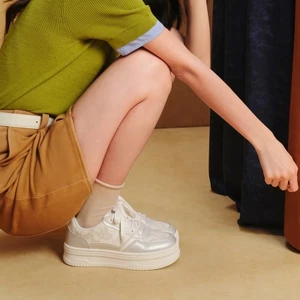 FOXERCHIC Giày Thể Thao Nữ Giày Nữ Đế Mềm Sneaker Nữ Chống Trượt Chiều Cao Gót 5cm Sneakers