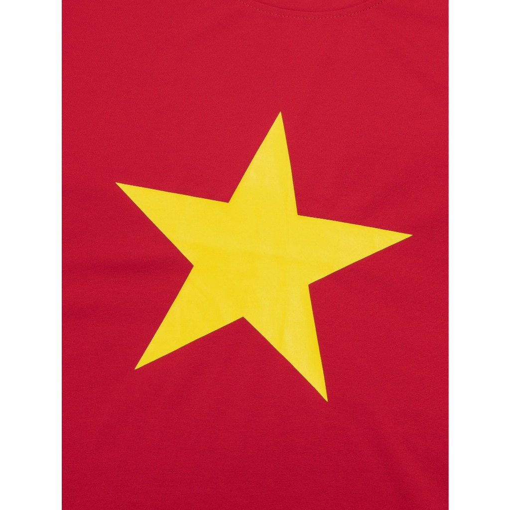 Áo phông cờ đỏ sao vàng unisex người lớn CANIFA cộc tay in hình quốc kỳ Việt Nam 5TS26S016