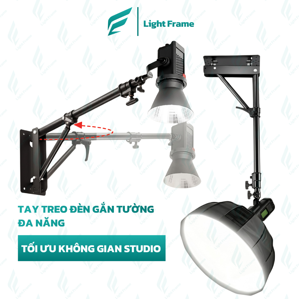 Tay treo đèn gắn tường 110cm - 137cm - 180cm chịu tải cao (Loại tốt)