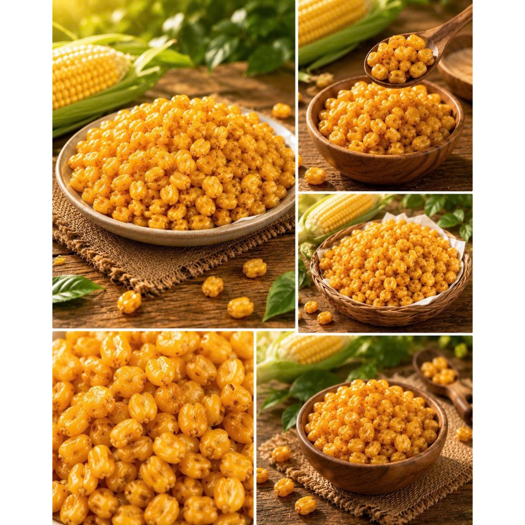COMBO 5 gói Ngô Mỹ sấy giòn Wakamono Organic vị nguyên bản 40gam/gói, giòn rụm, ăn là ghiền