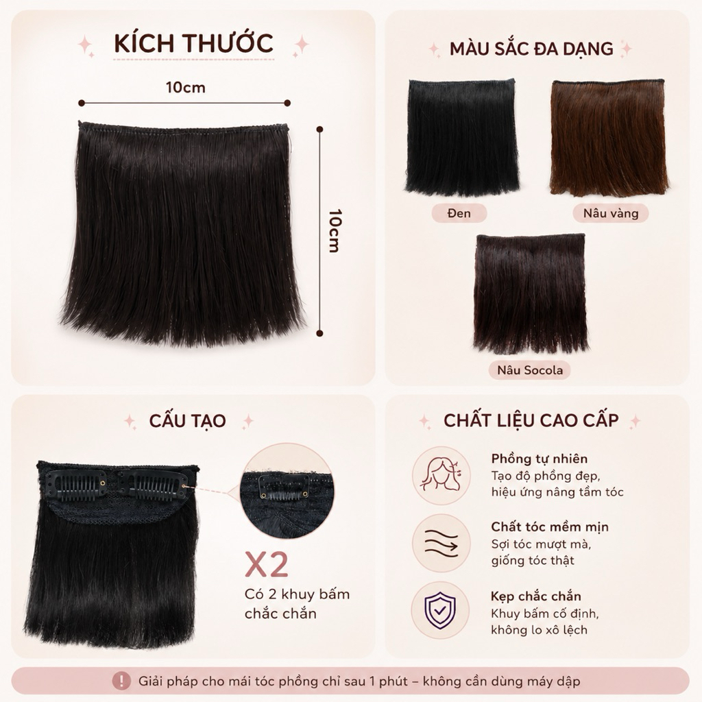 [TOP BÁN CHẠY] TÓC GIẢ KẸP PHỒNG TÓC/ PHÍM PHỒNG MINI ĐIỆU ĐÀ CHẤT TÓC CHỊU NHIỆT CỰC TỐT