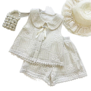 order quảng châu- set bộ ren lưới mặc hè, phong cách điệu cho bé gái