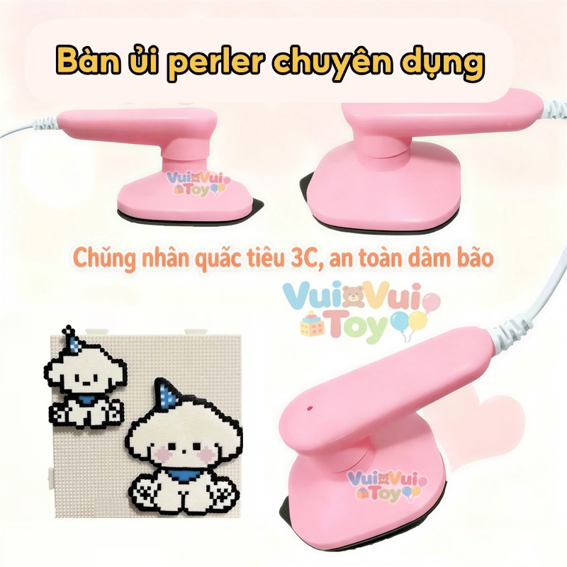 【Hàng có sẵn🚚】Bút gắp hạt dạng bấm + Bàn ủi chuyên dụng đế chống dính-Bộ dụng cụ hạt xếp perler