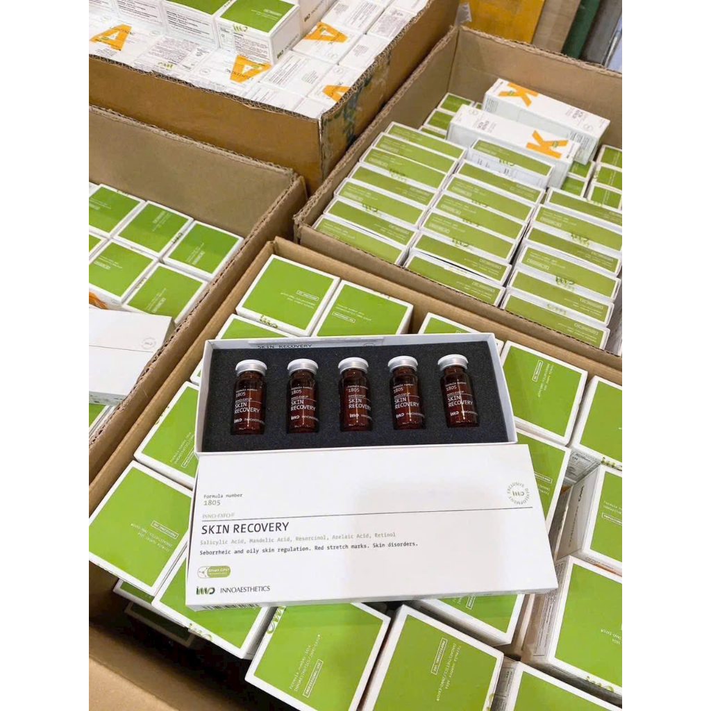 Tinh chất peel da Innoaesthetics Skin Recovery giúp giả.m mụn, giả.m th.âm, trẻ hóa da 1 lọ ( Tặng k.im bơm)