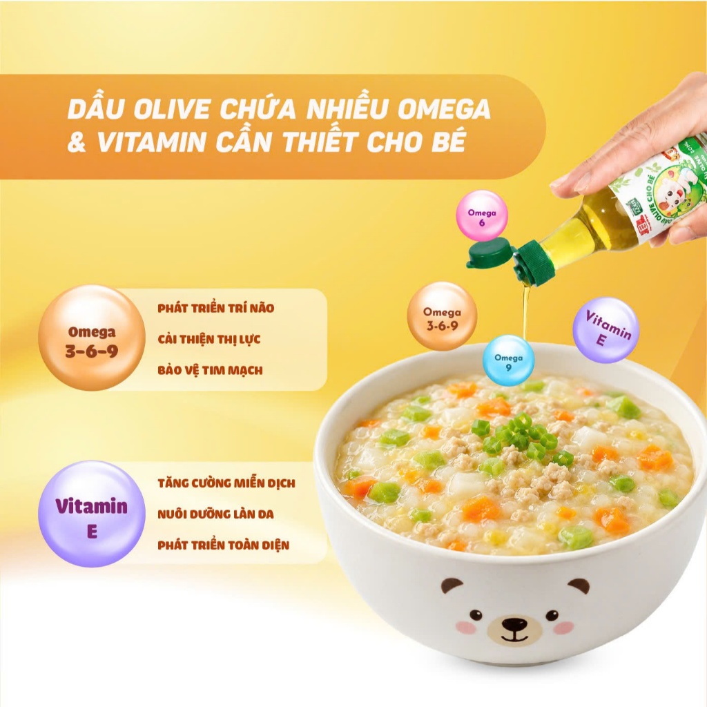 Dầu Olive ăn dặm dinh dưỡng Nguyên Chất Thôn Xanh Farm chai thuỷ tinh 60ml
