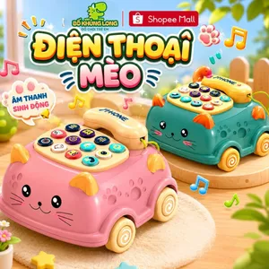 Đồ Chơi Điện Thoại Ô Tô Phát Nhạc Đèn Hình Thú Ngộ Nghĩnh Dễ Thương Điện Thoại Mèo - Đồ Chơi Cho Bé
