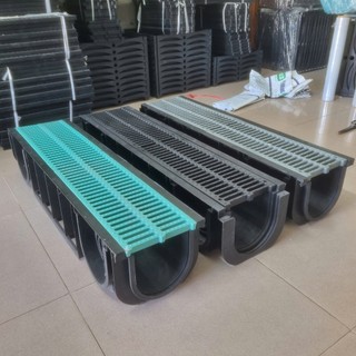 Cống thoát nước nhựa PP lắp ghép U200*20 : Nắp nhiều màu, tải trọng 1.5 tấn, thoát nước nhanh.