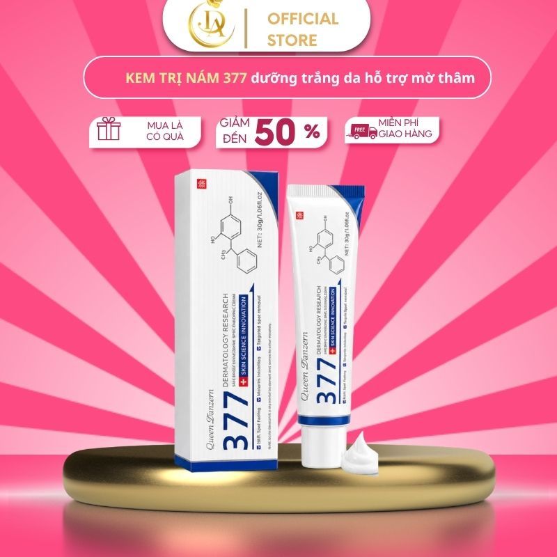 [MUA 2 TẶNG1] 377 Kem dưỡng trắng da mặt cho da nhạy cảm, hỗ trợ mờ thâm nám, làm sáng đều màu da, dưỡng ẩm căng bóng da