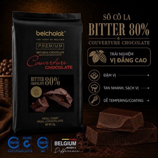 Socola Đen Couverture Belcholat Bitter 80% Cacao Đắng đậm hậu vị sâu Làm Bánh Ganache Bonbon