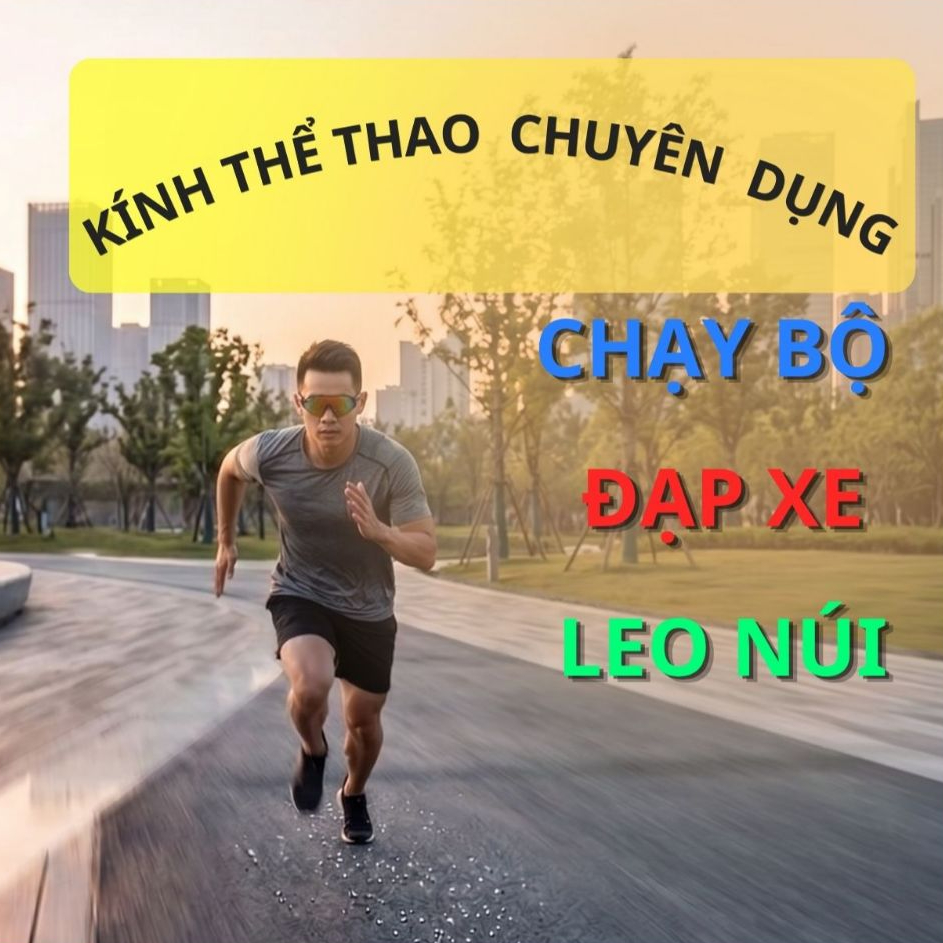 Kính mặt thể thao phân cực chống tia cực tím chống bụi, cực nhẹ thời trang nam nữ kính râm chạy bộ, đạp xe, leo núi