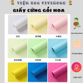 Giấy Bìa Cứng - Giấy Mĩ Thuật Gói Hoa Cao Cấp, Giấy Kraft Làm Bó Hoa Ốc Quế Phụ Liệu Gói Hoa DIY