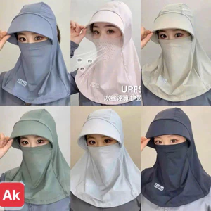 Nón Chống Nắng Liền Khẩu Trang Nữ Che Kín Mặt Chống Tia UV UPF50+ Đi Xe Máy Du Lịch Ngoài Trời